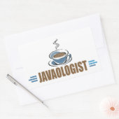 Grappige Koffie Rechthoekige Sticker (Envelop)