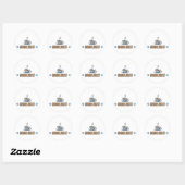 Grappige koffie ronde sticker (Vel)