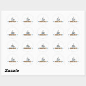 Grappige Koffie Ronde Sticker (Vel)