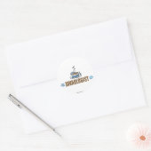 Grappige Koffie Ronde Sticker (Envelop)