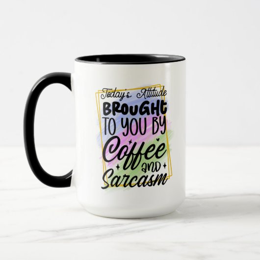 Grappige koffie sarcasme woordkunst  mok (Links)