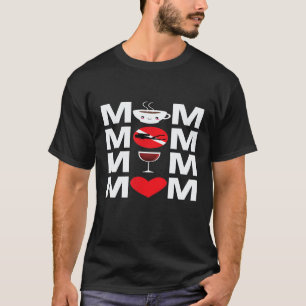 Grappige koffie scuba duiken wijn moeder duiker mo t-shirt