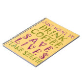 Grappige koffie selfie offerte ontwerp notitieboek (Linkerzijde)