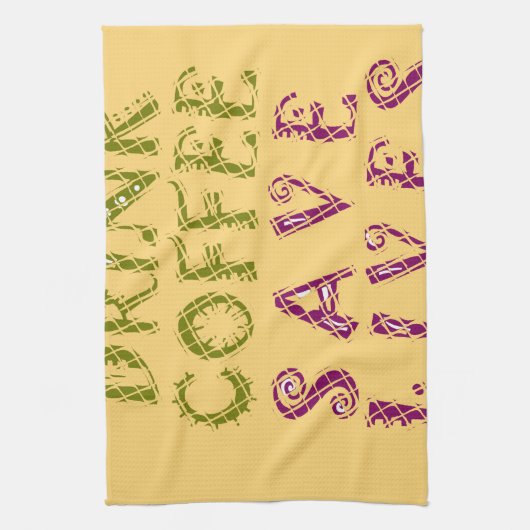 Grappige koffie selfie offerte ontwerp theedoek (Verticaal)