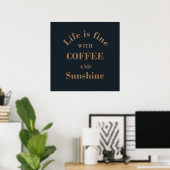 grappige koffie spreuken poster (Thuiskantoor)