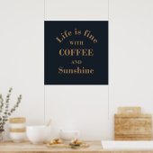 grappige koffie spreuken poster (Keuken)