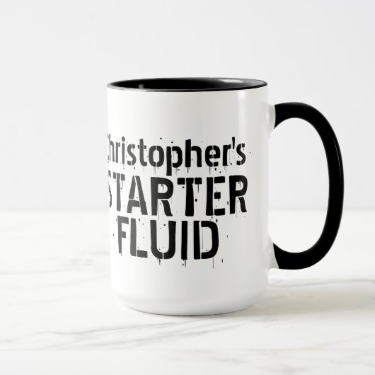 Grappige Koffie Starter Fluid Gepersonaliseerde Na Mok (Rechts)