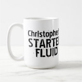 Grappige Koffie Starter Fluid Gepersonaliseerde Na Mok (Links)