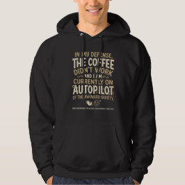 Grappige koffie typografie hoodie