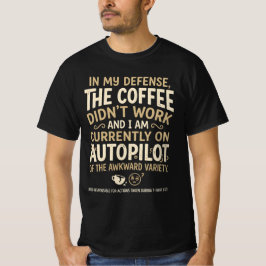 Grappige Koffie Typografie T-shirt