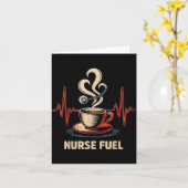 Grappige Koffie Verpleegster Ekg Verpleegsters Ene Kaart (Gele Bloem)