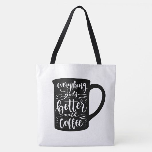 Grappige koffie verslaafde Java, Latte cafeïne cit Tote Bag (Voorkant)