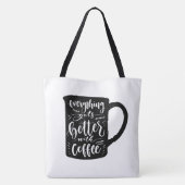 Grappige koffie verslaafde Java, Latte cafeïne cit Tote Bag (Achterkant)
