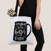 Grappige koffie verslaafde Java, Latte cafeïne cit Tote Bag (Dichtbij)