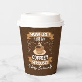 grappige koffiebar papieren bekers (Voorkant)