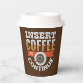 grappige koffiebar snijkunst papieren bekers (Voorkant)