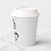 grappige koffiebar, woord papier papieren bekers (Links)