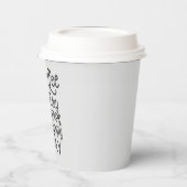 grappige koffiebar, woord papier papieren bekers (Links)