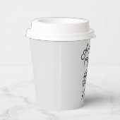 grappige koffiebar, woord papier papieren bekers (Rechts)