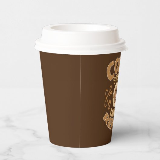 grappige koffiebar woordartikelen Papieren kopjes Papieren Bekers (Rechts)