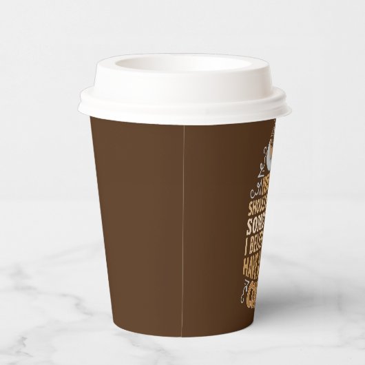 grappige koffiebar woordpartij papieren bekers (Rechts)