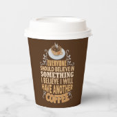 grappige koffiebar woordpartij papieren bekers (Voorkant)