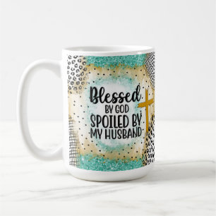 Grappige koffiebeker cadeau voor vrouw, Gezegende  Koffiemok