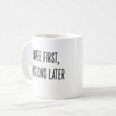 Grappige koffiedrinker geen ochtendmens koffiemok (Voorkant links)