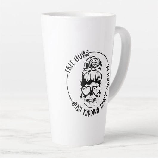 Grappige koffiekop voor Introverts Latte Mok (Rechterhoek)