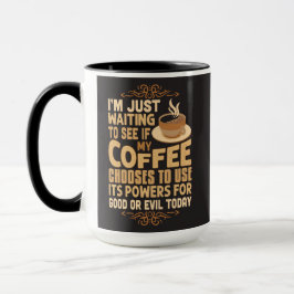 Grappige koffiekrachten voor goed of kwaad mok