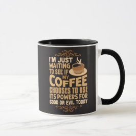 Grappige koffiekrachten voor goed of kwaad mok