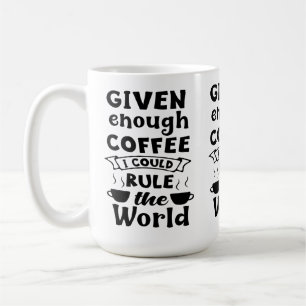 Grappige koffieliefhebber cafeïneverslaafde barist koffiemok