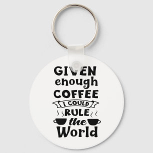Grappige koffieliefhebber cafeïneverslaafde barist sleutelhanger