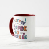 Grappige koffieliefhebber combinatiemok mok (Voorkant links)