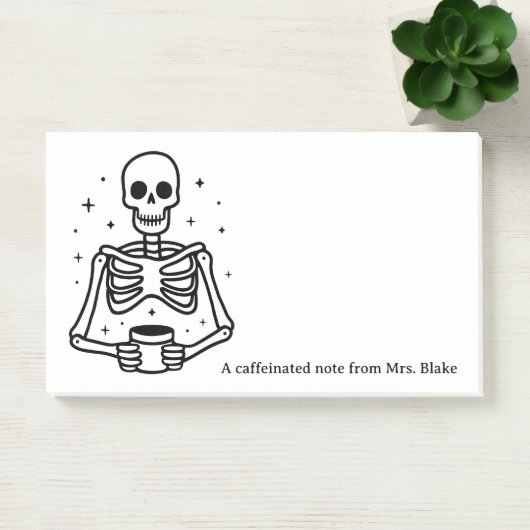 Grappige koffieliefhebber donkere humor post-it® notes (Kantoor)