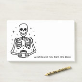 Grappige koffieliefhebber donkere humor post-it® notes (Op bureau)