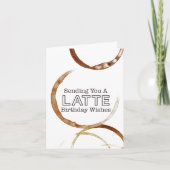 Grappige Koffieliefhebber Latte Wensen Kaart (Voorkant)