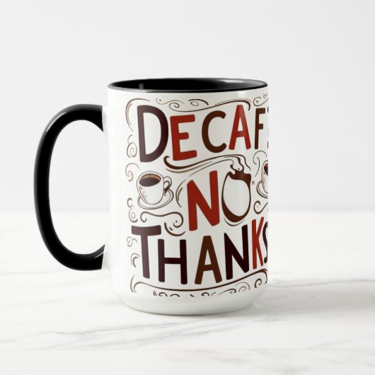 Grappige koffieliefhebber Mok | 15 oz combo-Mok (Links)