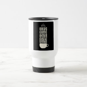 Grappige koffieliefhebber reismok, cafeïne citaat reisbeker