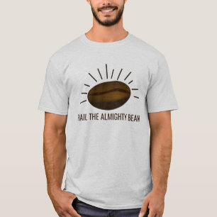 Grappige koffieliefhebbers begroeten de almachtige t-shirt