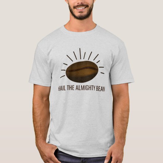 Grappige koffieliefhebbers begroeten de almachtige t-shirt (Voorkant)