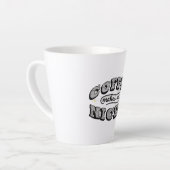 Grappige koffiemok - "Koffie maakt me aardiger" Latte Mok (Linkerhoek)