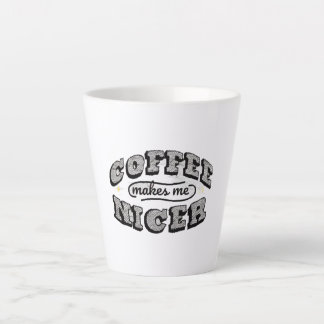 Grappige koffiemok - "Koffie maakt me aardiger" Latte Mok