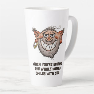 Grappige koffiemok latte mok