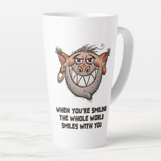 Grappige koffiemok latte mok (Rechterhoek)