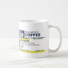 Grappige koffiemok met doktersrecept