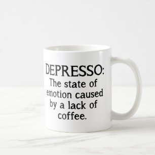 Grappige koffiemok voor depressieve mensen