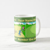 Grappige koffiemok voor een golfer (Voorkant rechts)