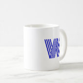Grappige koffiemok voor mannen | naam- en monogram (Voorkant rechts)