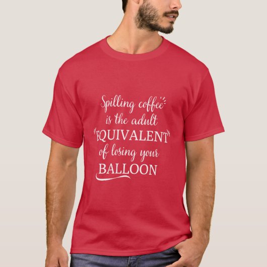 Grappige koffiequote t-shirt (Voorkant)